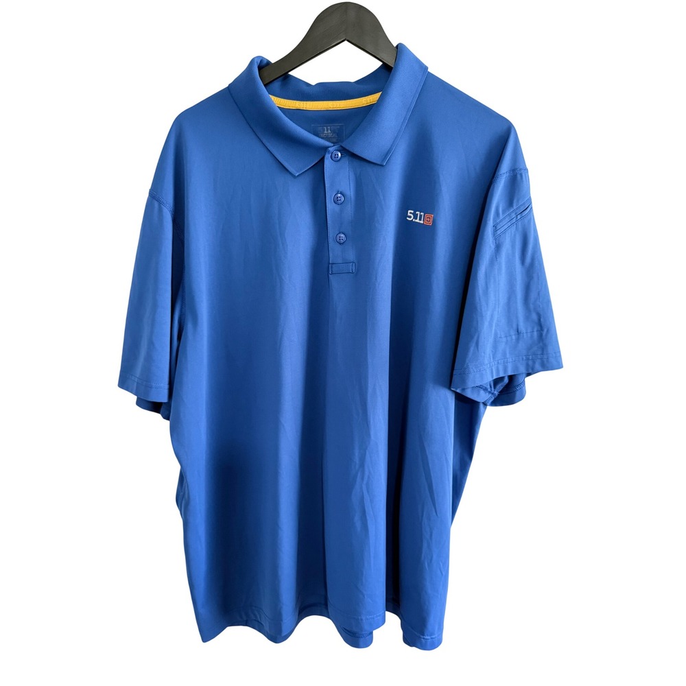 5.11 Tactical Performance Polo Shirt Size XXL Blue Short Sleeve EUC